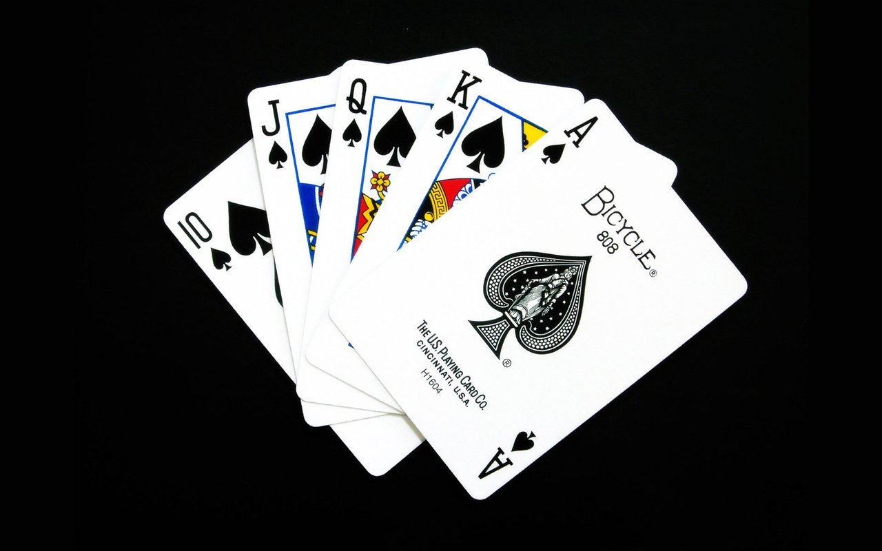 Обои покер, карты, масть, флеш-рояль, poker, card, the suit, a royal flush разрешение 1920x1200 Загрузить