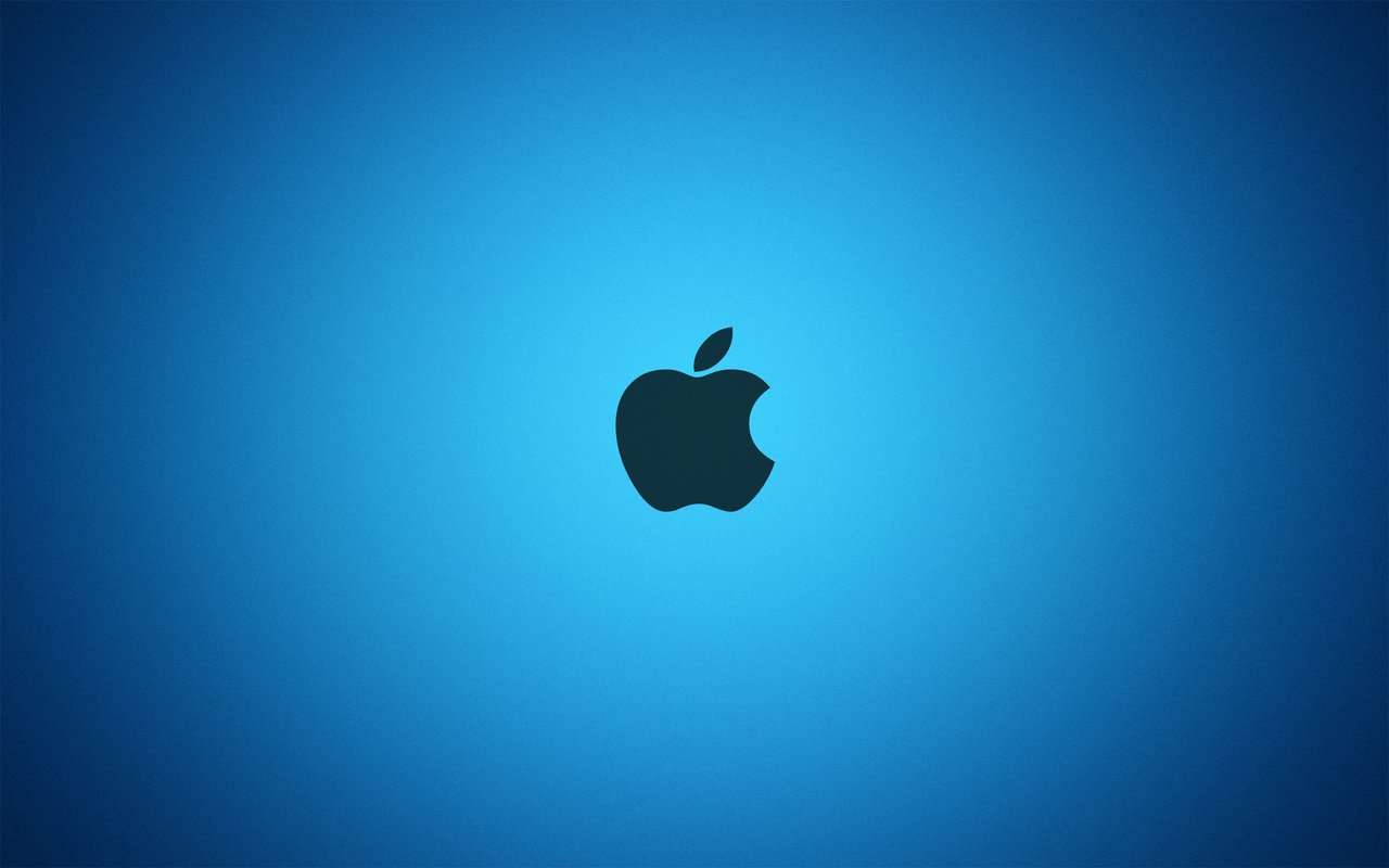 Обои яблоко, голубая, эппл, apple, blue разрешение 2560x1600 Загрузить