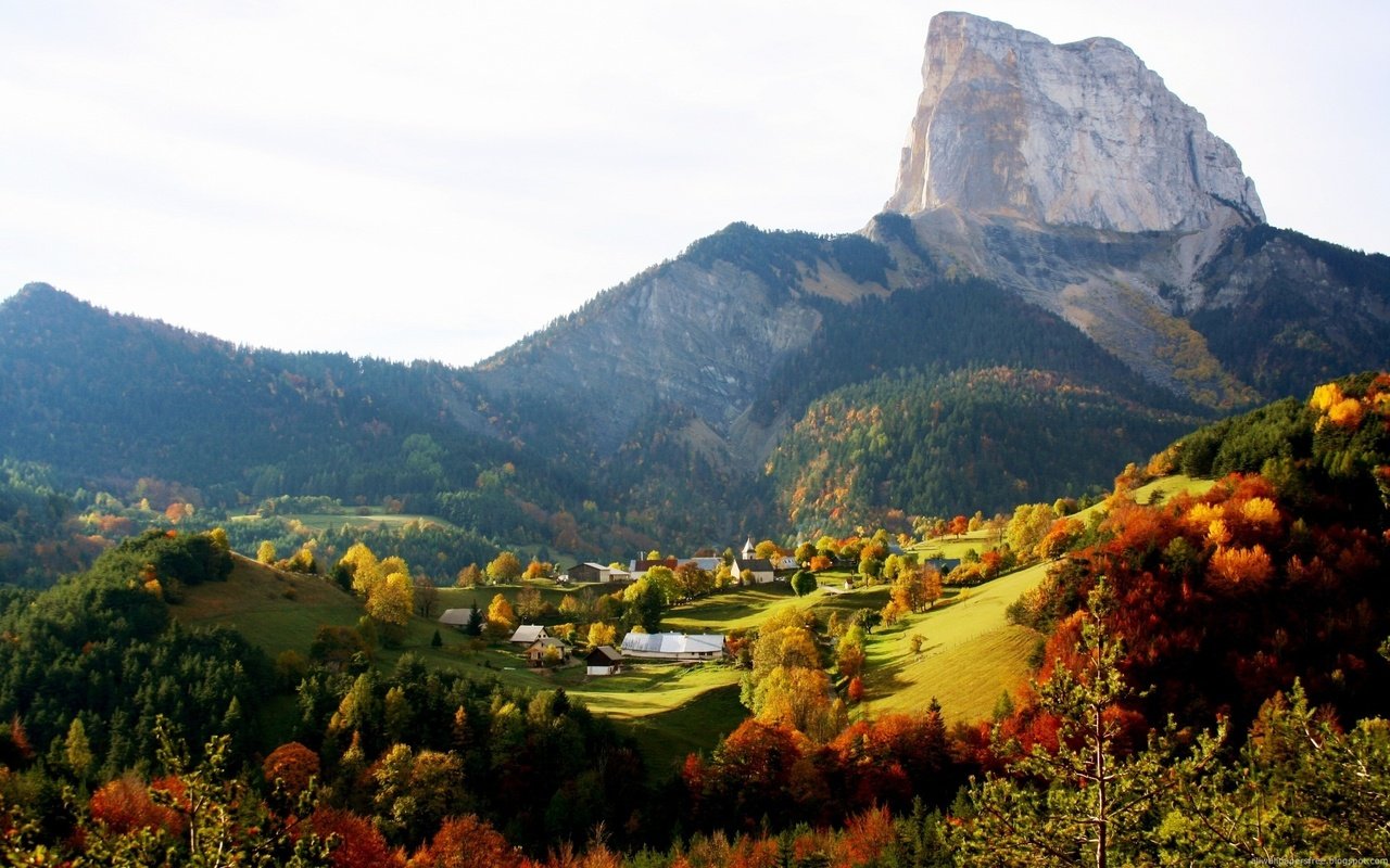 Обои осень, горных, сельских, autumn, mountain, rural разрешение 1920x1200 Загрузить