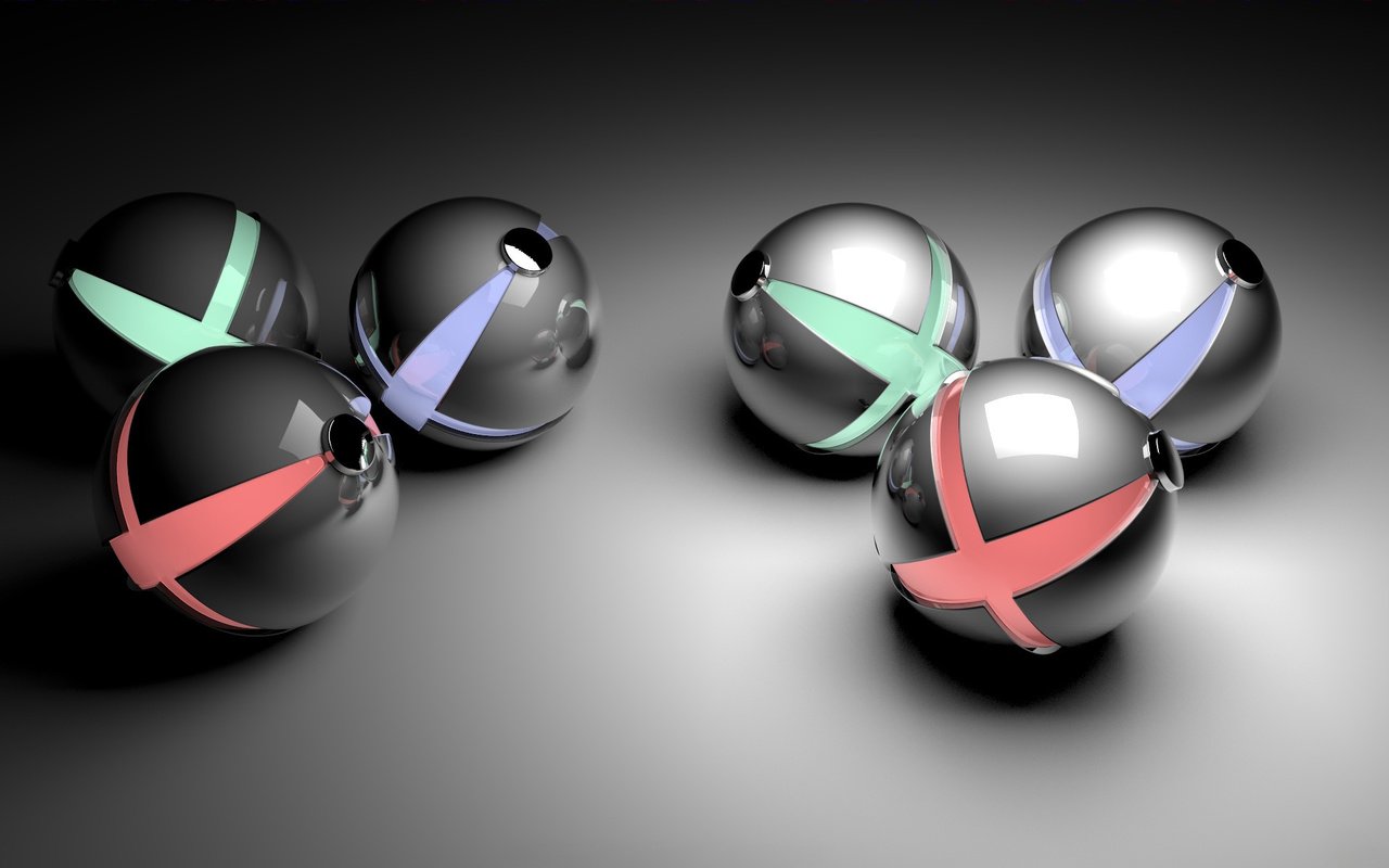 Обои шары, сферы, 3д, трехмерная графика, balls, sphere, 3d разрешение 1920x1200 Загрузить