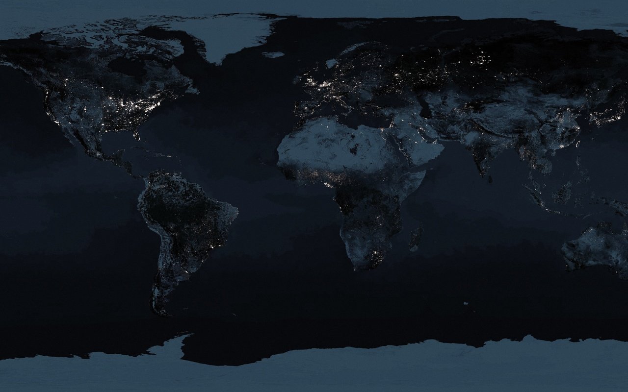 Обои свет, ночь, карта, light, night, map разрешение 4096x2048 Загрузить