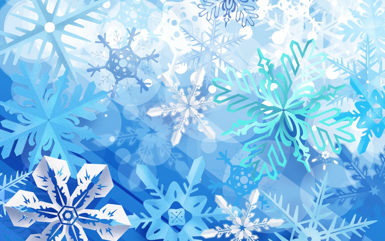 Обои зима, снежинки, синий, winter, snowflakes, blue разрешение 2560x1670 Загрузить
