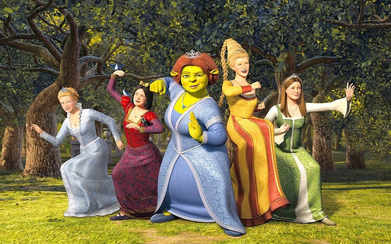 Обои банда, шрек, фиона, gang, shrek, fiona разрешение 1920x1080 Загрузить