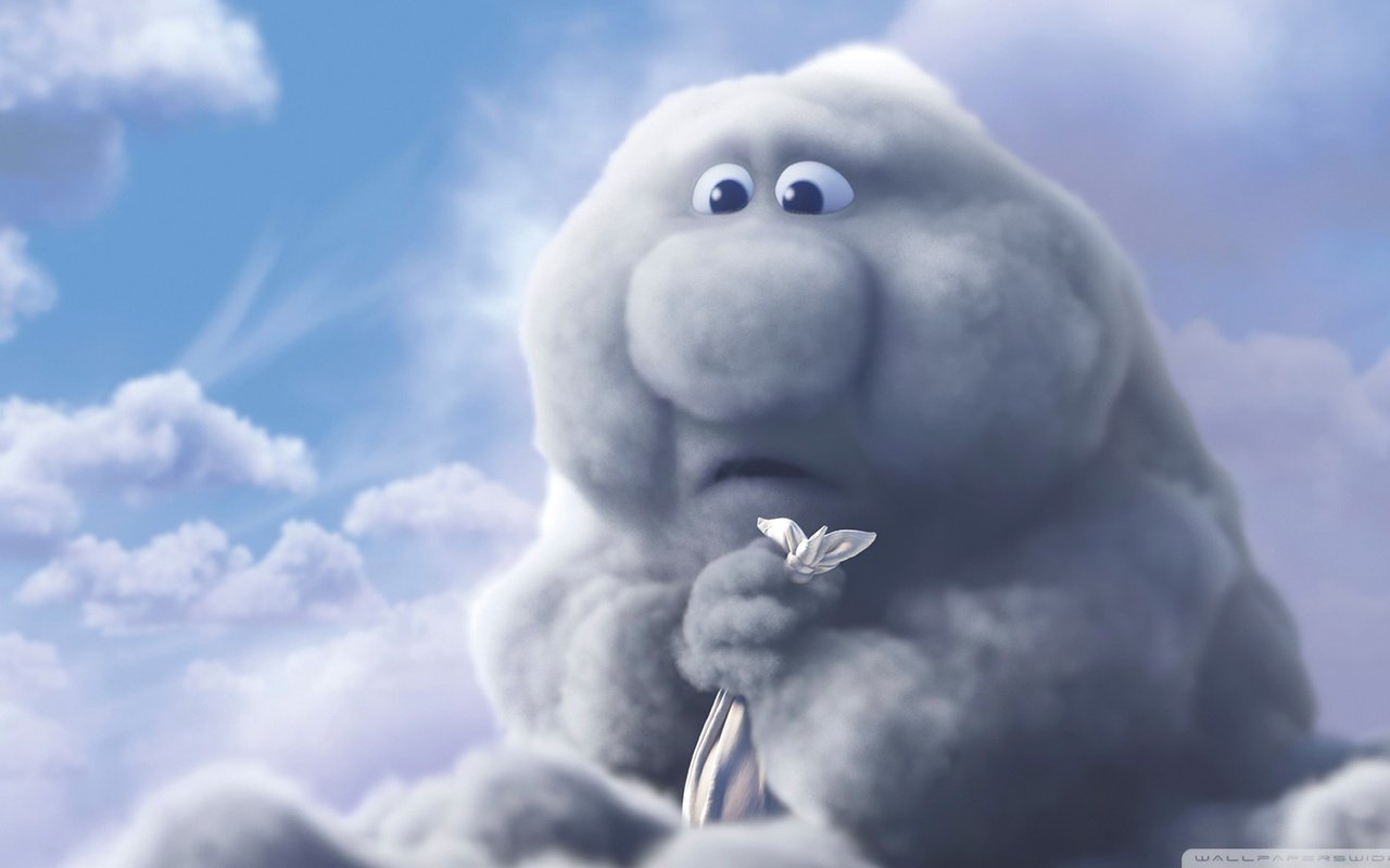 Обои облако, мультфильм, partly cloudy, cloud, cartoon разрешение 1920x1080 Загрузить