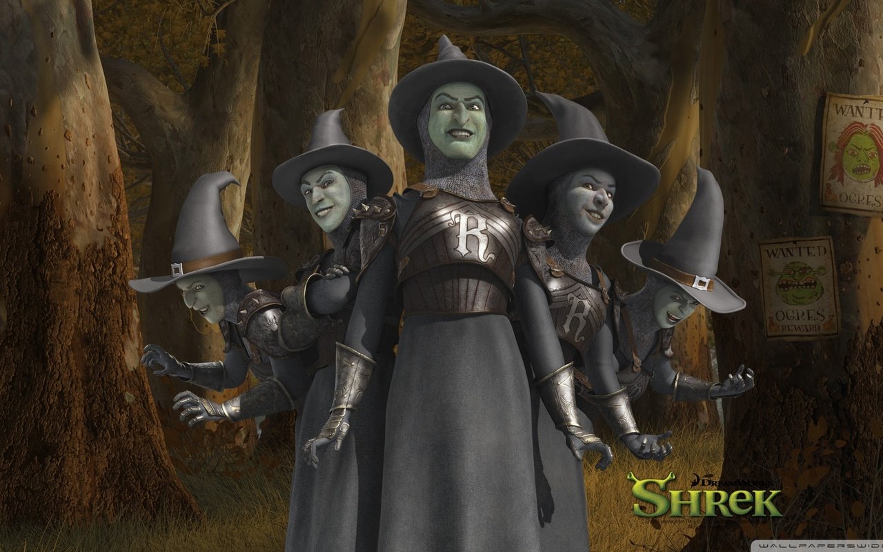 Обои ведьмы, шрек, witches, shrek разрешение 1920x1080 Загрузить