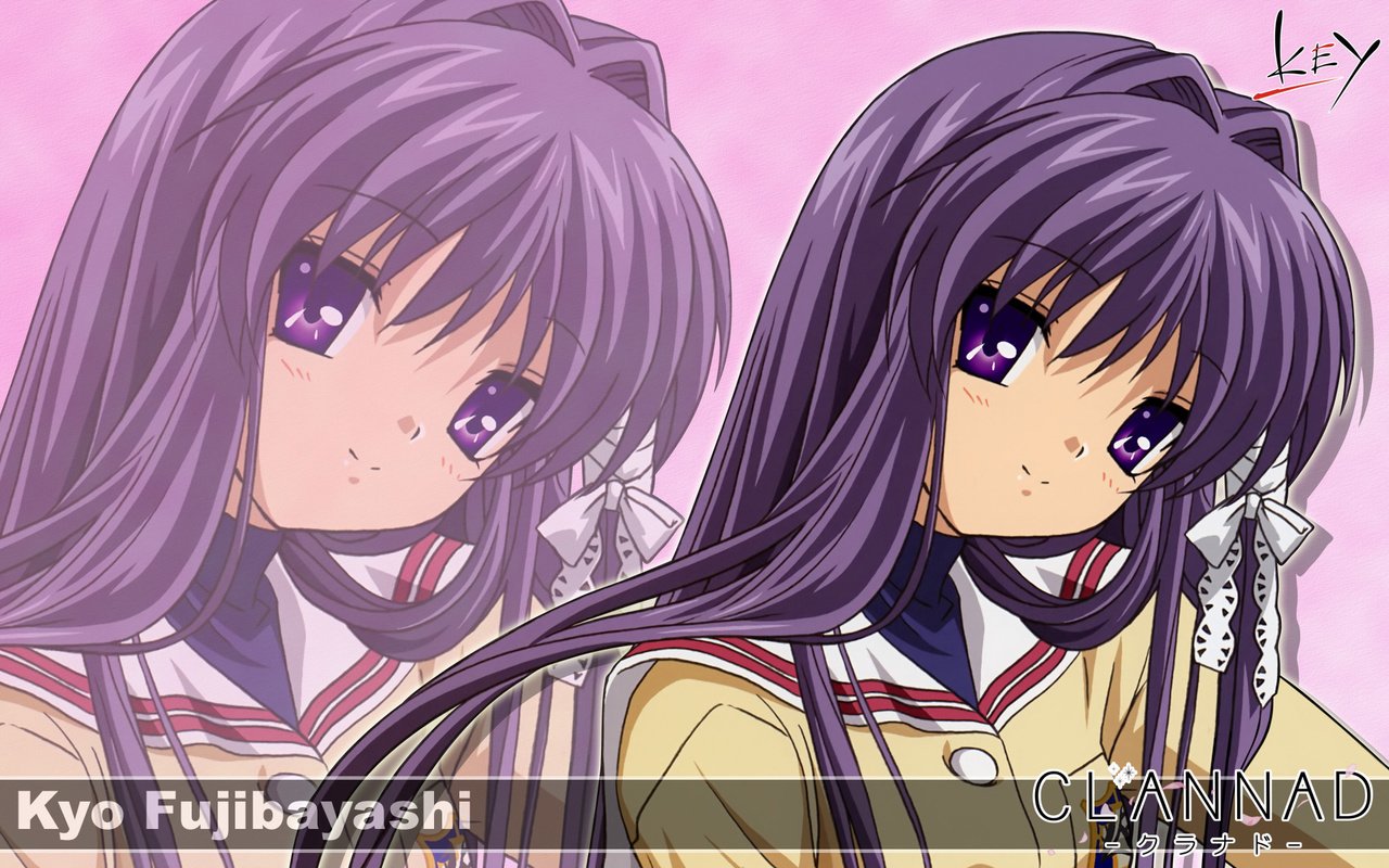 Обои ленточки, clannad, fujibayashi kyou, клавиша, ribbons, key разрешение 1920x1200 Загрузить