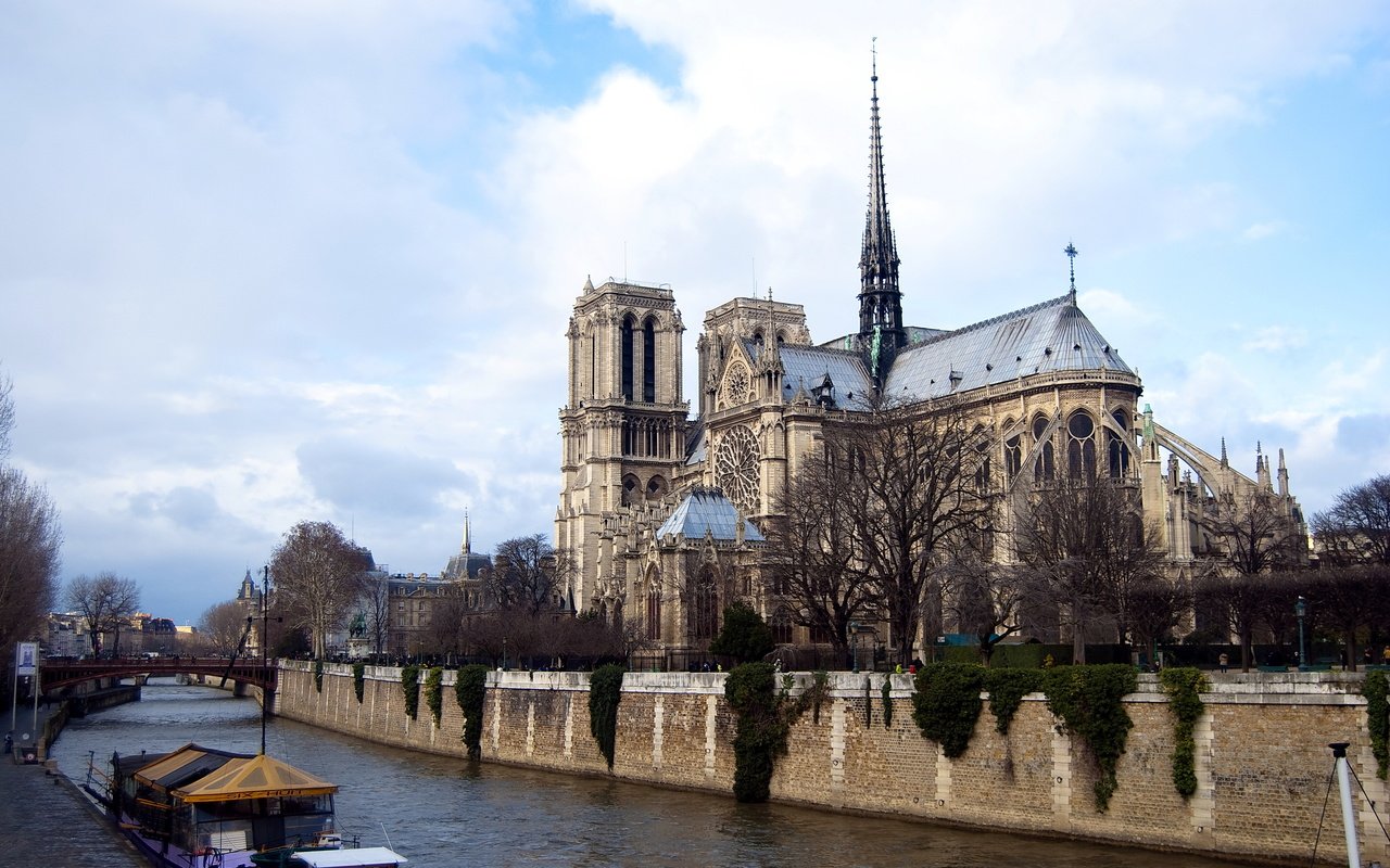 Обои собор парижской богоматери, notre dame cathedral разрешение 3872x2592 Загрузить