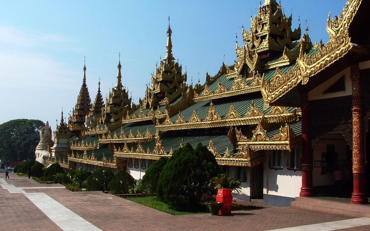 Обои пагода, мьянма, pagoda, myanmar разрешение 1920x1200 Загрузить