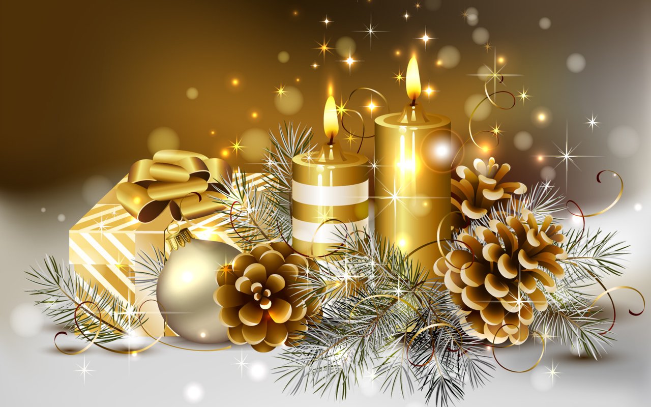 Обои свечи, новый год, зима, праздник, шишки, candles, new year, winter, holiday, bumps разрешение 2800x1949 Загрузить