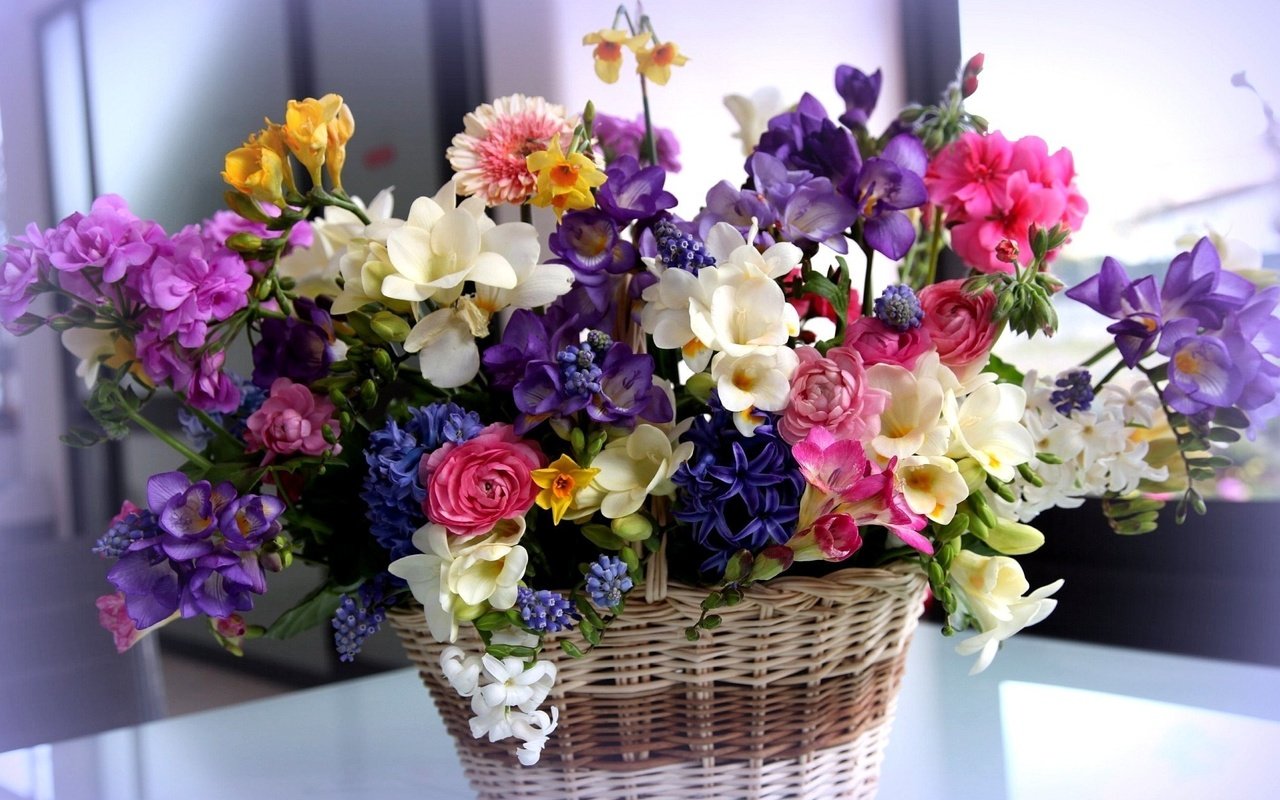 Обои цветы, korzinka, buket, букет, krasivye, raznye, корзина, ranunkulyus, яркие, красивые, корзинка, разные, деревье, cvety, flowers, bouquet, basket, bright, beautiful, different, f разрешение 2000x1260 Загрузить