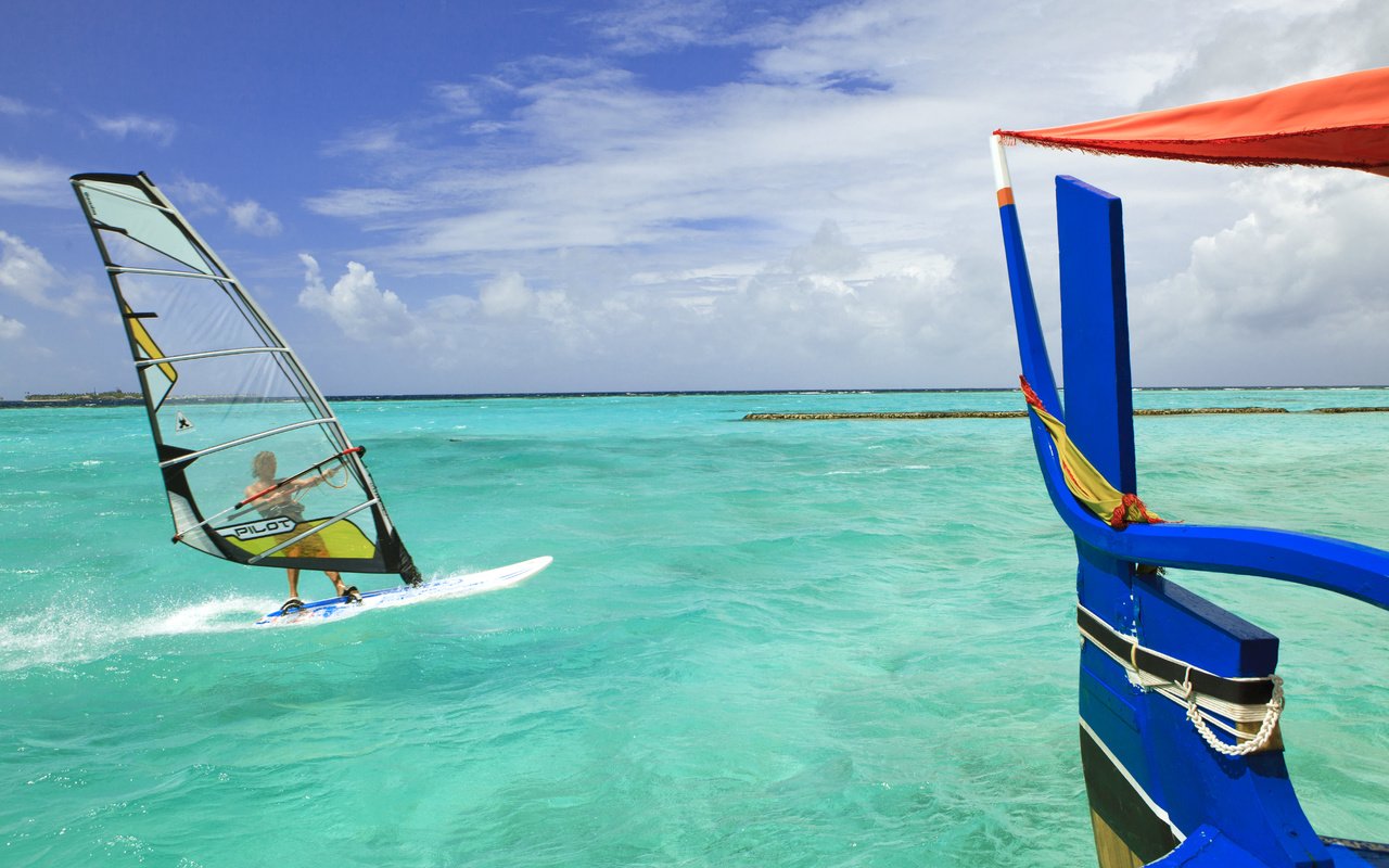 Обои тропики, мальдивы, виндсёрфинг, tropics, the maldives, windsurfing разрешение 5265x3510 Загрузить