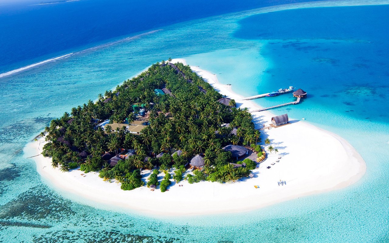 Обои остров, тропики, мальдивы, island, tropics, the maldives разрешение 2400x1600 Загрузить