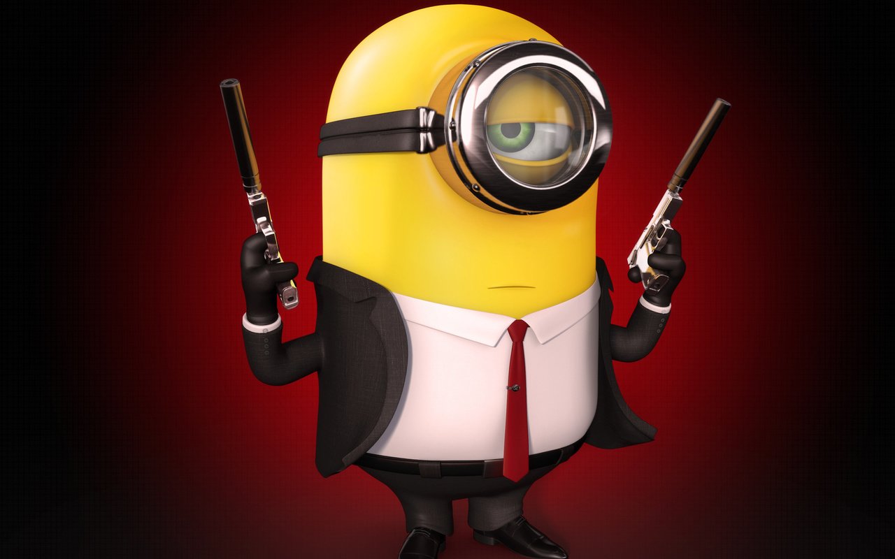 Обои минимализм, миньон, silverballer, хитман, minimalism, minion, hitman разрешение 1920x1080 Загрузить