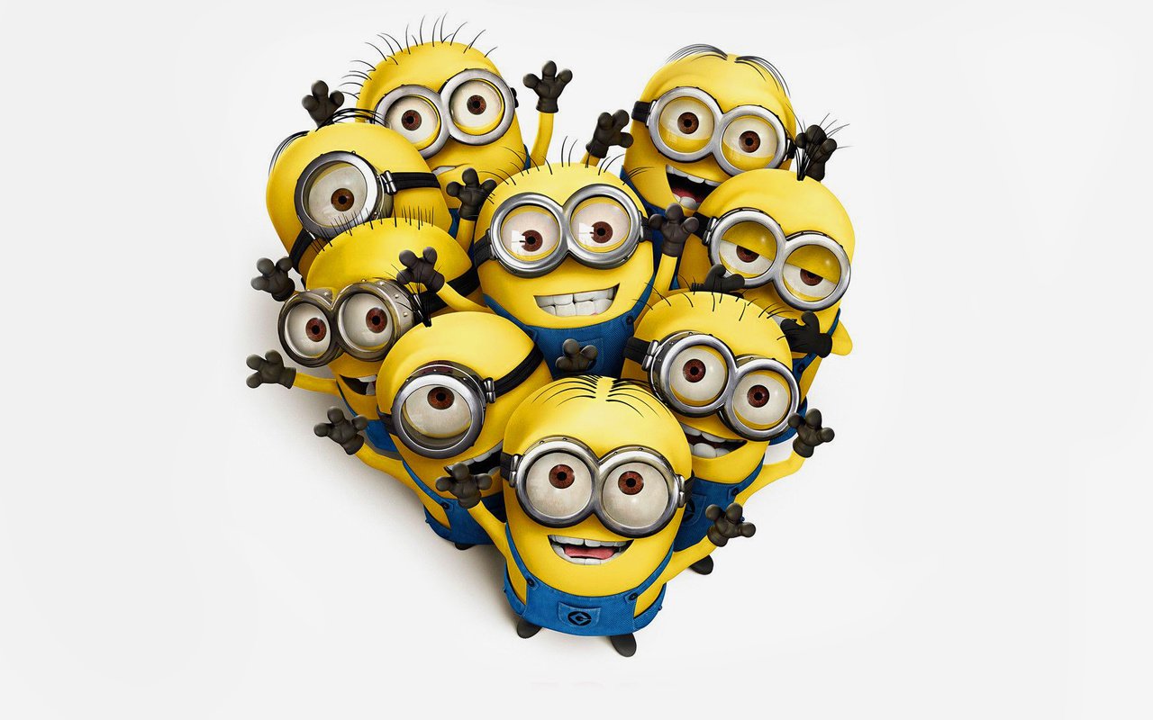 Обои белый фон, 3dжелтые, гадкий я, миньоны, white background, despicable me, minions разрешение 1920x1080 Загрузить