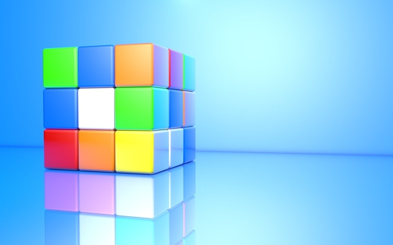 Обои кубик, 3д, кубик рубик, cube, 3d, rubik's cube разрешение 1920x1080 Загрузить