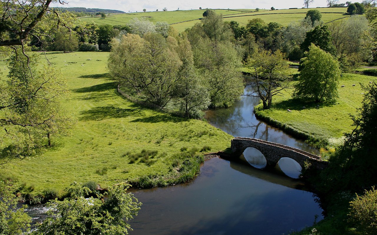 Обои вода, река, лето, мост, англия, water, river, summer, bridge, england разрешение 1920x1080 Загрузить