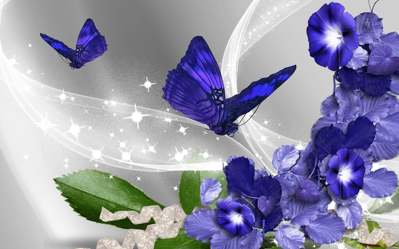 Обои цветы, бабочки, flowers, butterfly разрешение 1920x1080 Загрузить