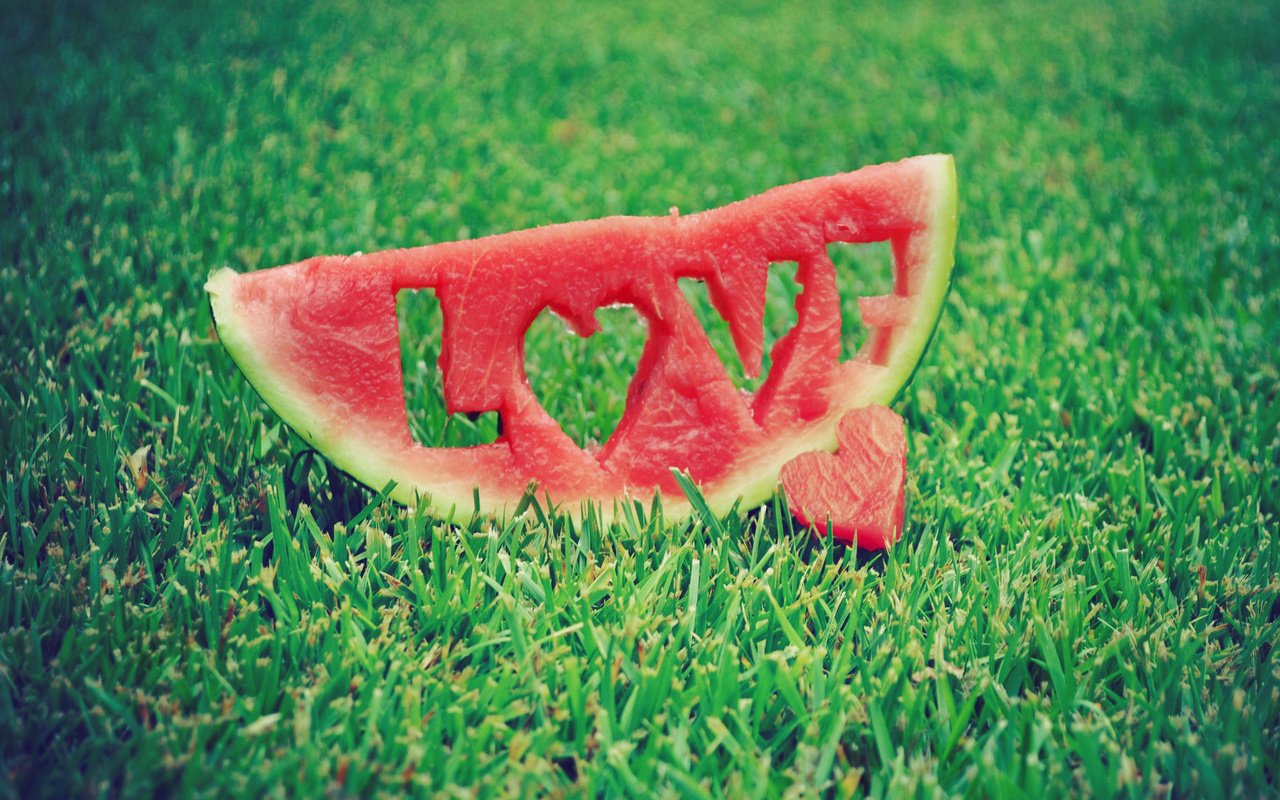 Обои любовь, романтика, красиво, арбузик, love, romance, beautiful, melon разрешение 2560x1600 Загрузить