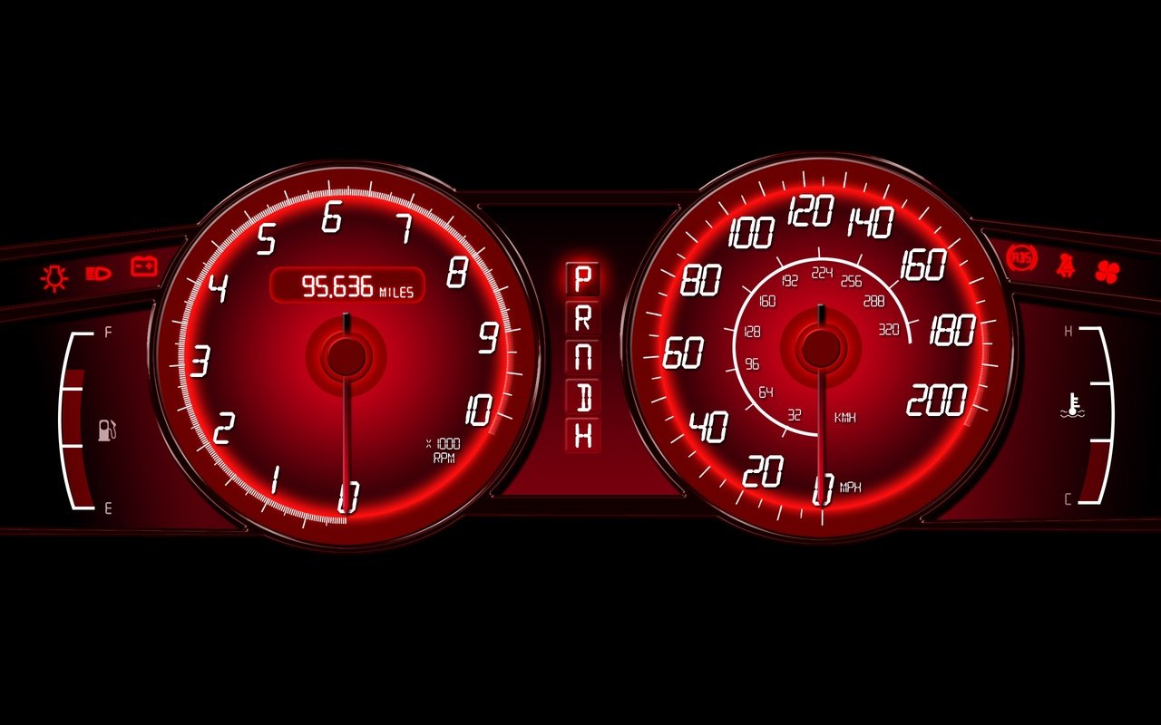 Обои спидометр спортивной машины, speedometer sports car разрешение 2560x1600 Загрузить