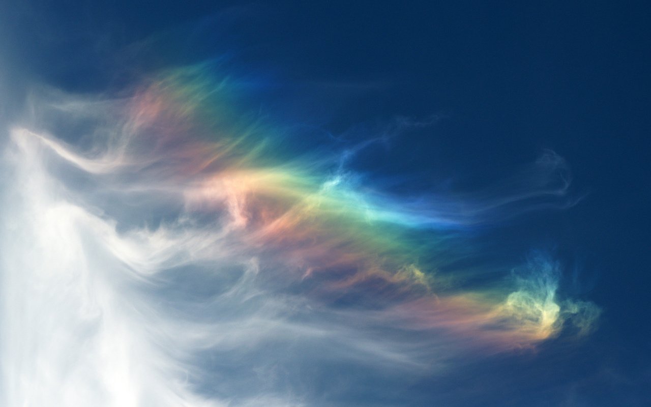 Обои радужные облака, iridescent clouds разрешение 1920x1200 Загрузить