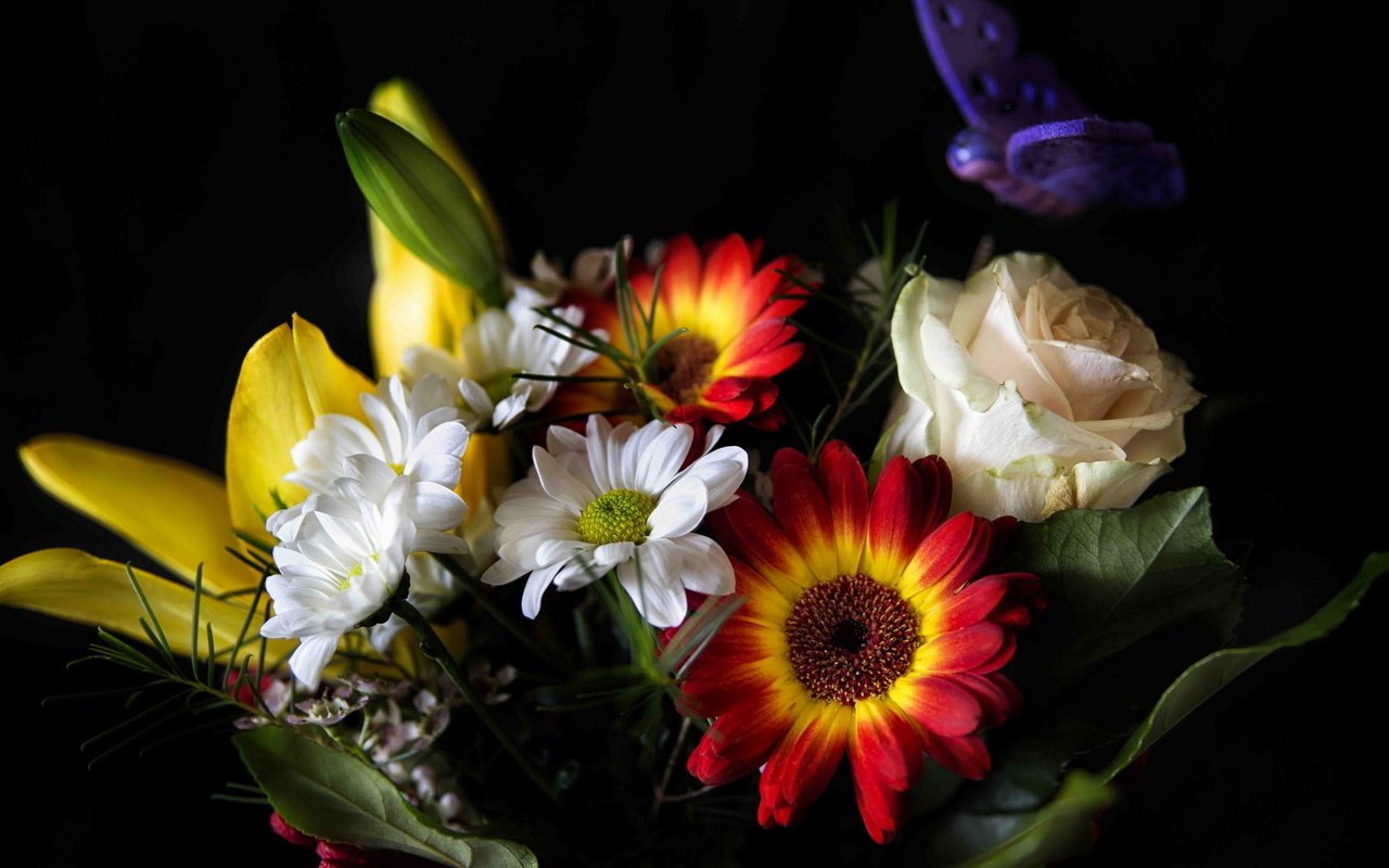 Обои цветы, букет, flowers, bouquet разрешение 1920x1200 Загрузить