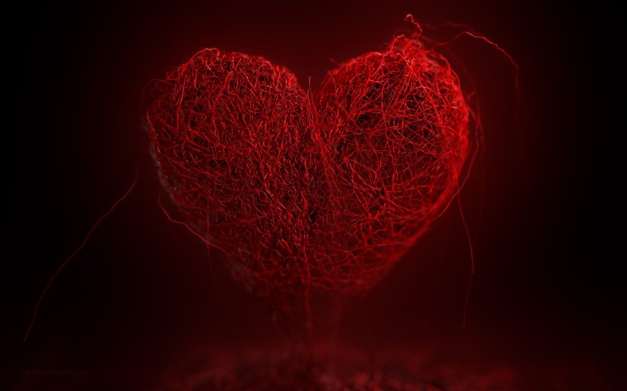 Обои фон, сердечко, сердце, темный фон, нити, красное сердце, background, heart, the dark background, thread, red heart разрешение 1920x1200 Загрузить