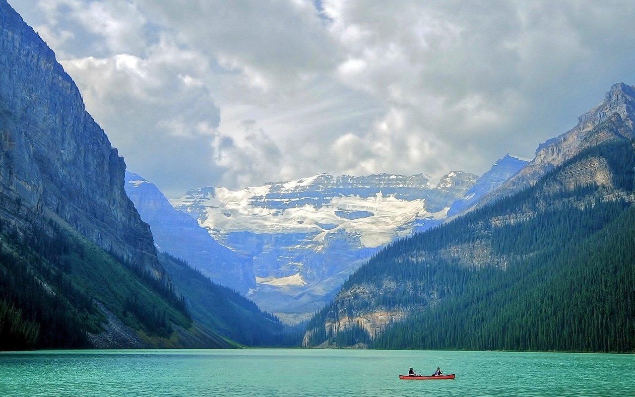 Обои озеро, горы, природа, лодка, lake, mountains, nature, boat разрешение 1920x1080 Загрузить