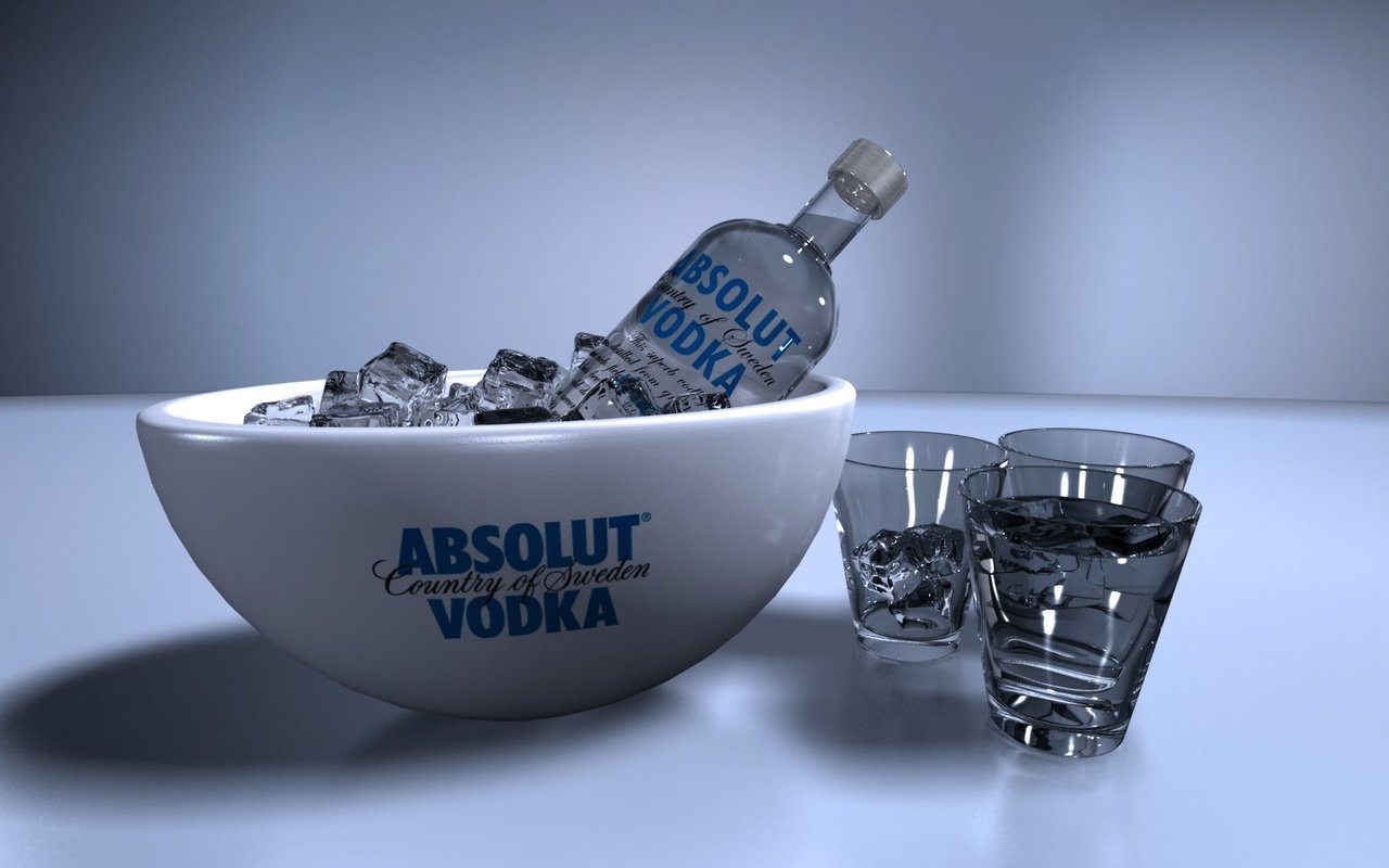 Обои лёд, бутылка, алкоголь, водка, абсолют, ice, bottle, alcohol, vodka, absolute разрешение 1920x1080 Загрузить
