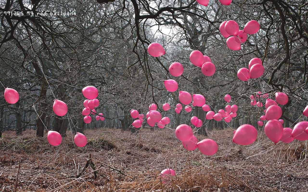 Обои деревья, шары, фон, trees, balls, background разрешение 2046x1114 Загрузить