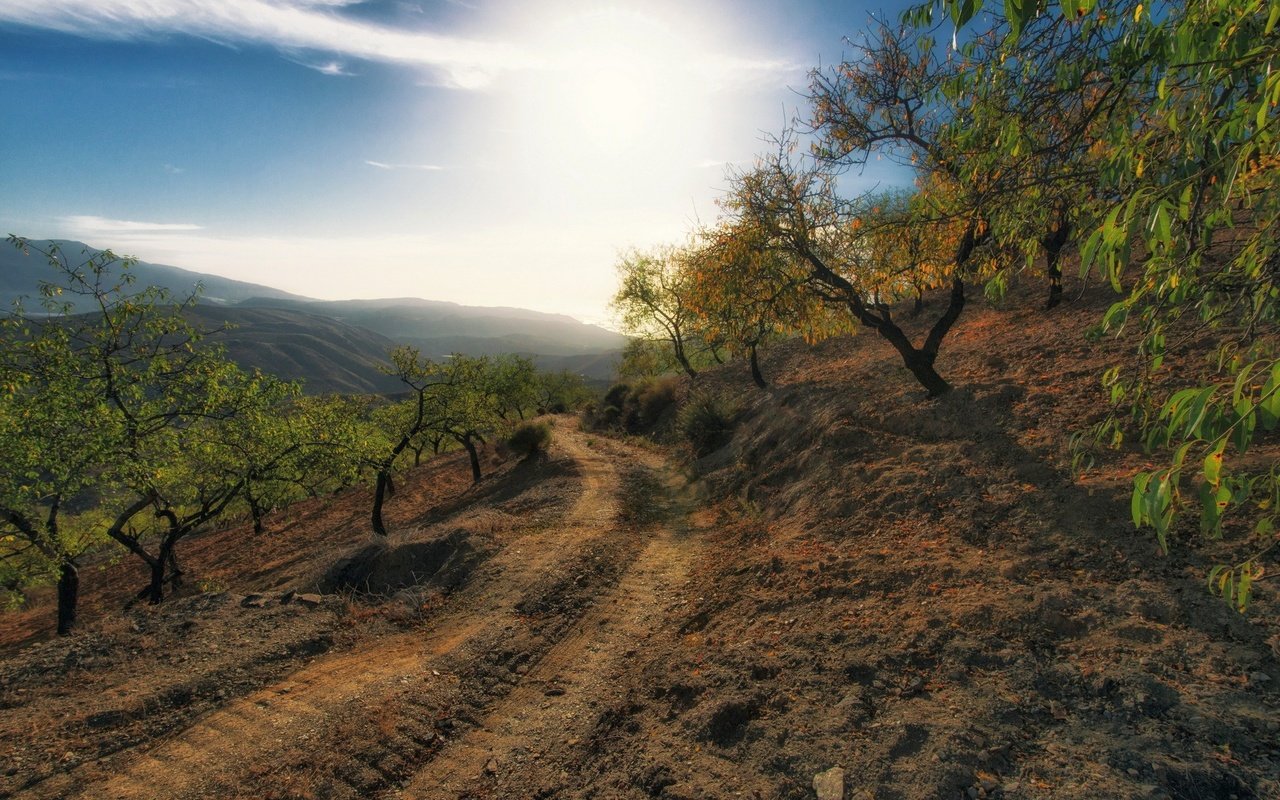 Обои свет, дорога, горы, light, road, mountains разрешение 1920x1200 Загрузить