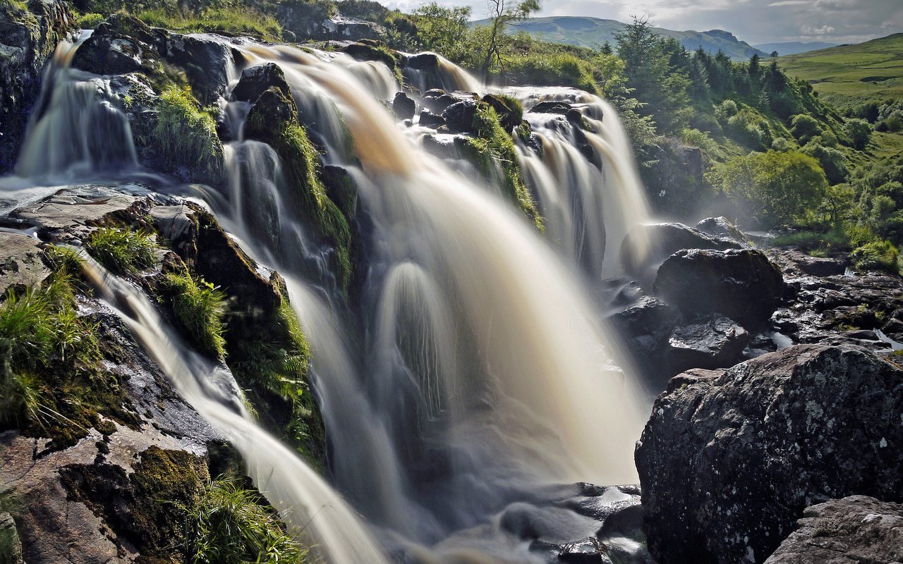 Обои камни, водопад, шотландия, каскад, финтри, водопад финтри, fintry falls, stones, waterfall, scotland, cascade, fintry разрешение 2048x1530 Загрузить