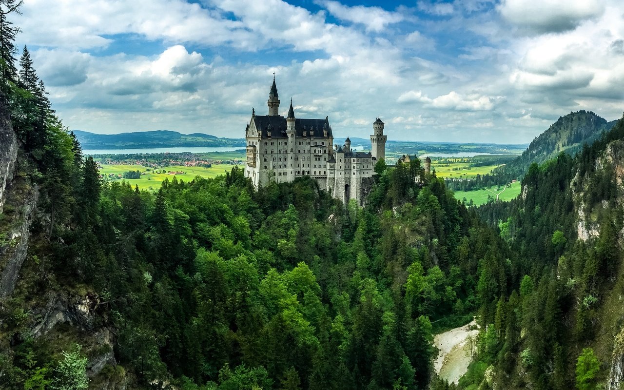 Обои германия, бавария, замок нойшванштайн, баварии, germany, bayern, neuschwanstein castle, bavaria разрешение 2880x2007 Загрузить