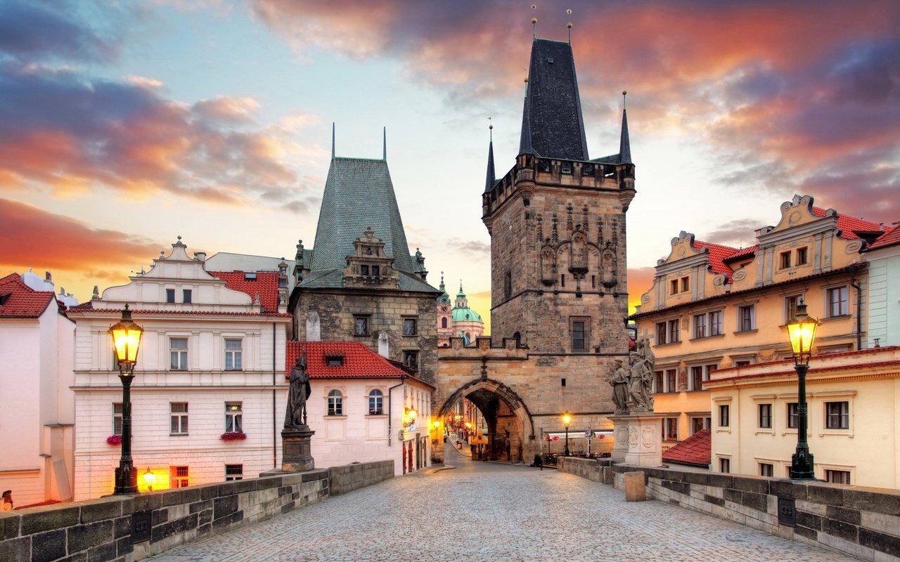 Обои прага, карлов мост, чехия, старый замок, prague, charles bridge, czech republic, the old castle разрешение 2880x1800 Загрузить