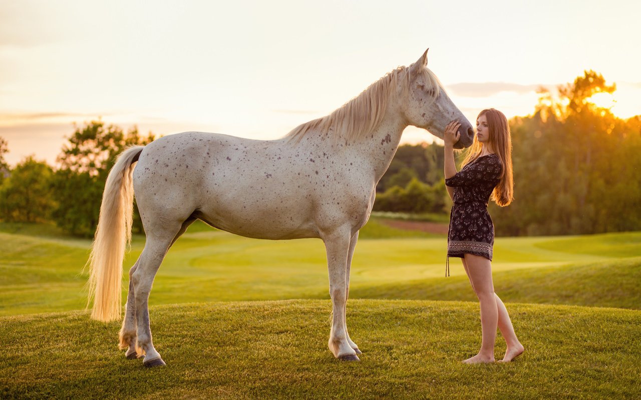 Обои лошадь, природа, девушка, поза, модель, лицо, конь, длинные волосы, босиком, barefoot, horse, nature, girl, pose, model, face, long hair разрешение 2048x1365 Загрузить