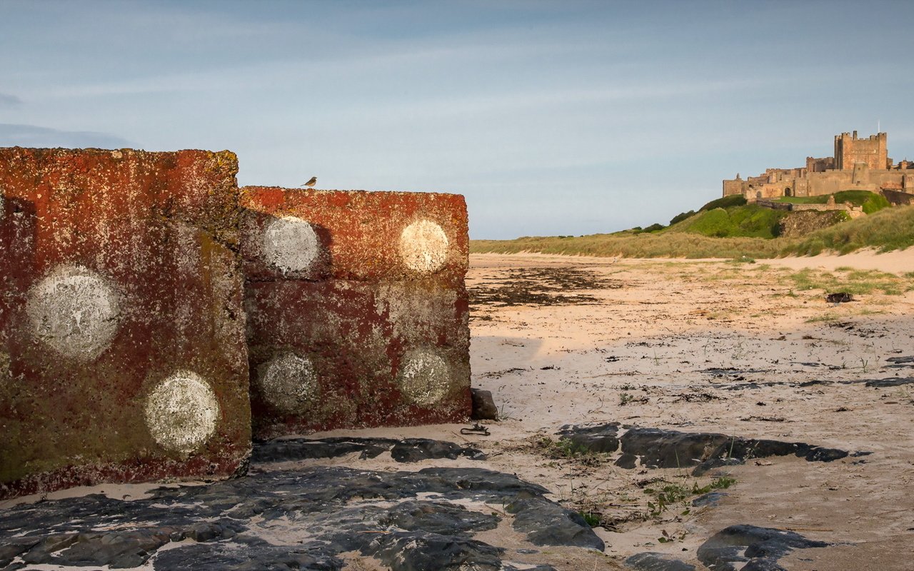 Обои пейзаж, море, bamburgh castle, landscape, sea разрешение 1920x1080 Загрузить