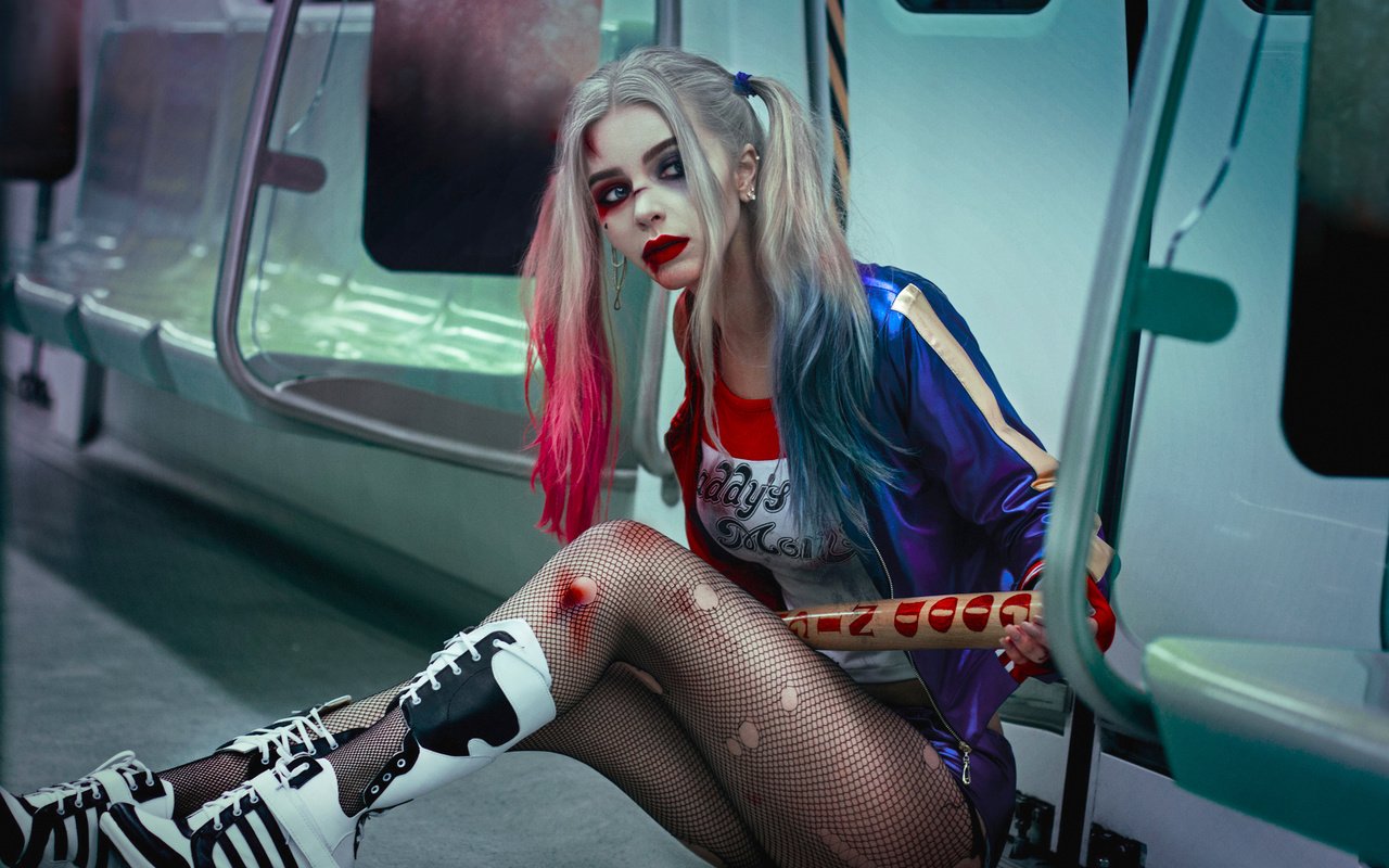 Обои кино, харли квинн, косплей, suicide squad, dccomics, отряд самоубийц, movie, harley quinn, cosplay разрешение 2048x1365 Загрузить