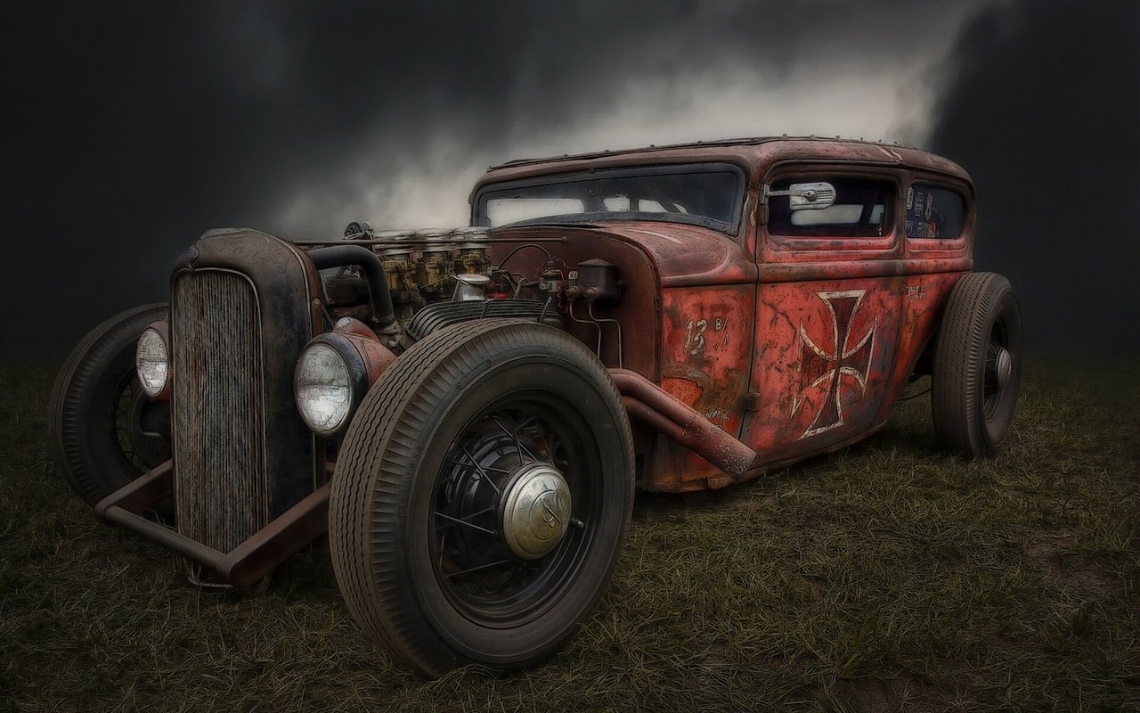 Обои ретро, хот род, хот-род, rat rod, retro, hot rod разрешение 1920x1348 Загрузить