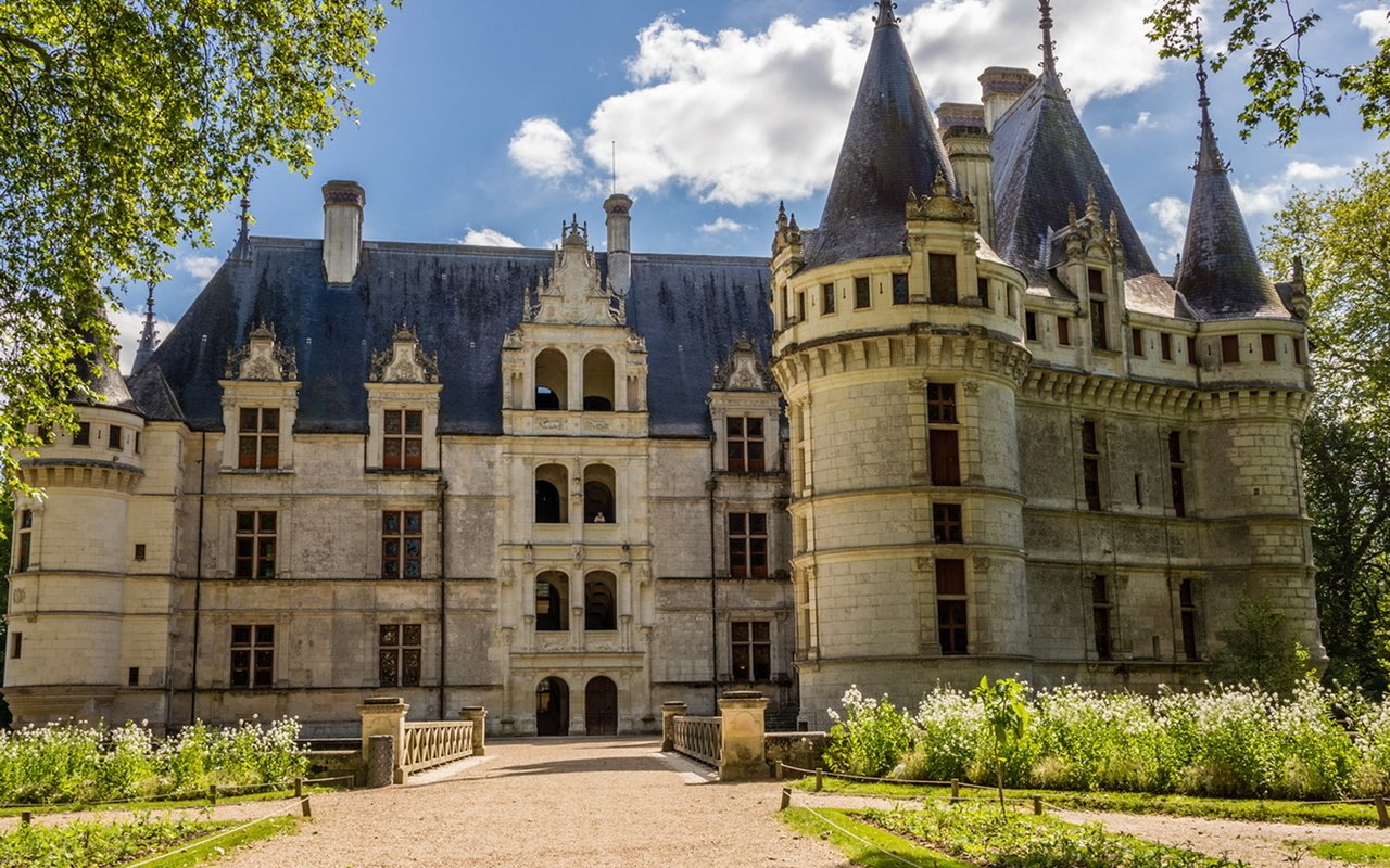 Обои замок, франция, azay le rideau, азей-лё-ридо, castle, france, azay-le-rideau разрешение 1920x1280 Загрузить