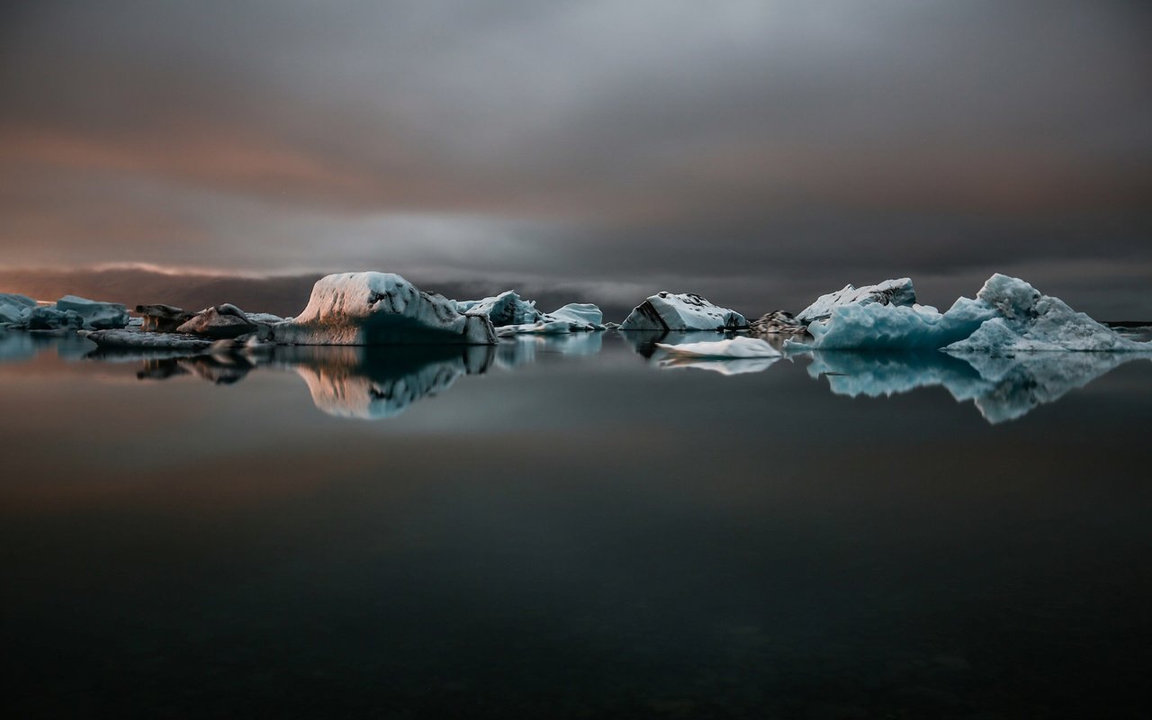 Обои пейзаж, море, лёд, айсберги, landscape, sea, ice, icebergs разрешение 1920x1200 Загрузить