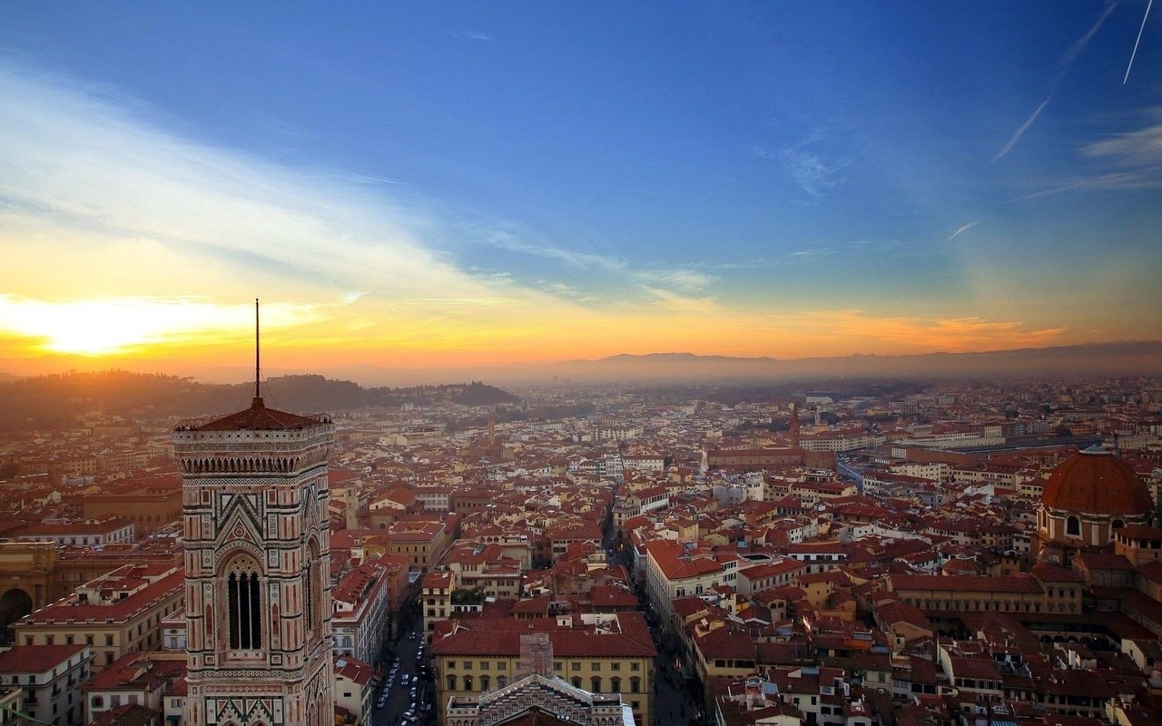 Обои панорама, город, италия, флоренция, panorama, the city, italy, florence разрешение 1920x1260 Загрузить