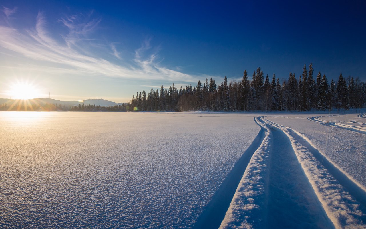 Обои снег, природа, лес, зима, дорожка, финляндия, snow, nature, forest, winter, track, finland разрешение 2000x1333 Загрузить