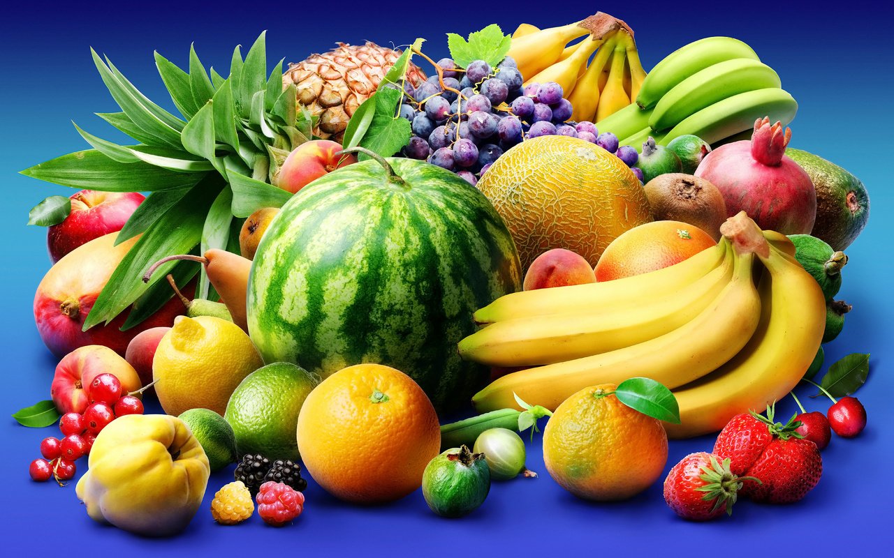 Обои виноград, дыня, фрукты, клубника, арбуз, ягоды, апельсин, банан, ананас, grapes, melon, fruit, strawberry, watermelon, berries, orange, banana, pineapple разрешение 7086x4724 Загрузить