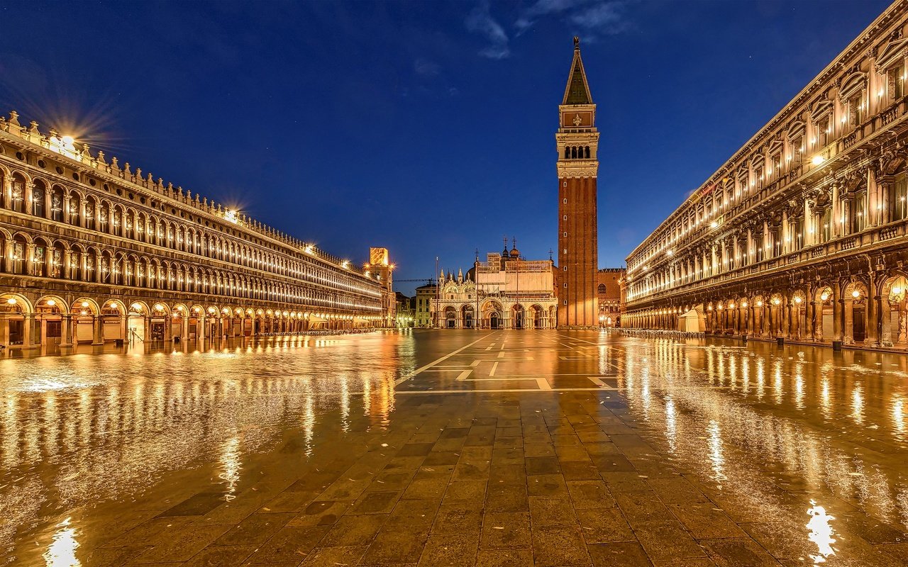 Обои венеция, италия, площадь сан-марко, venice, italy, piazza san marco разрешение 2880x1800 Загрузить