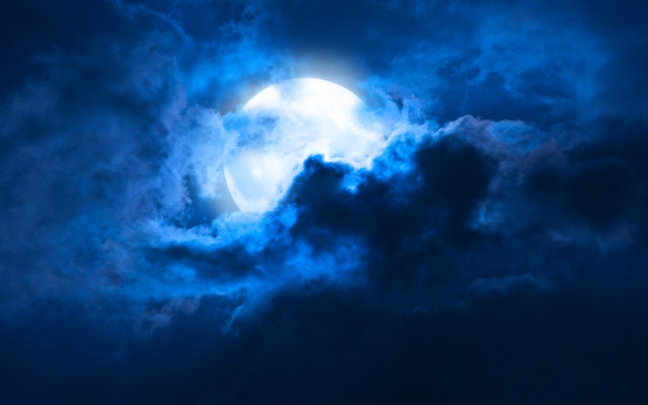 Обои небо, облака, луна, полнолуние, the sky, clouds, the moon, the full moon разрешение 4288x2886 Загрузить