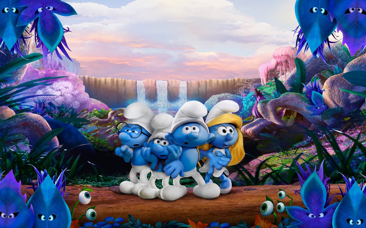 Скачать обои лес, мультфильм, смурфики, анимация, smurfs-lost village  разрешение 1280x800 #189564