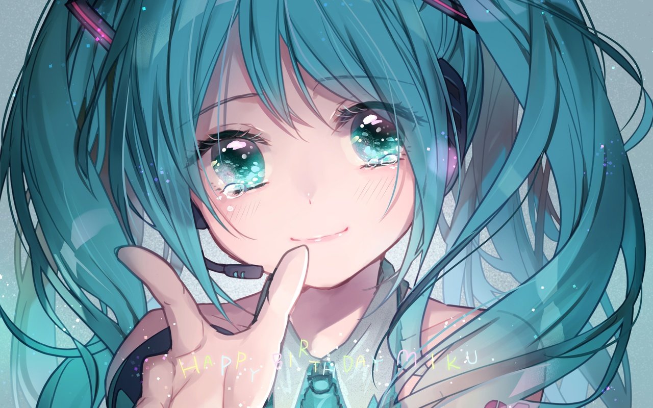 Обои вокалоид, twintails, мику хацунэ, teary eyes, vocaloid, hatsune miku разрешение 3000x2862 Загрузить