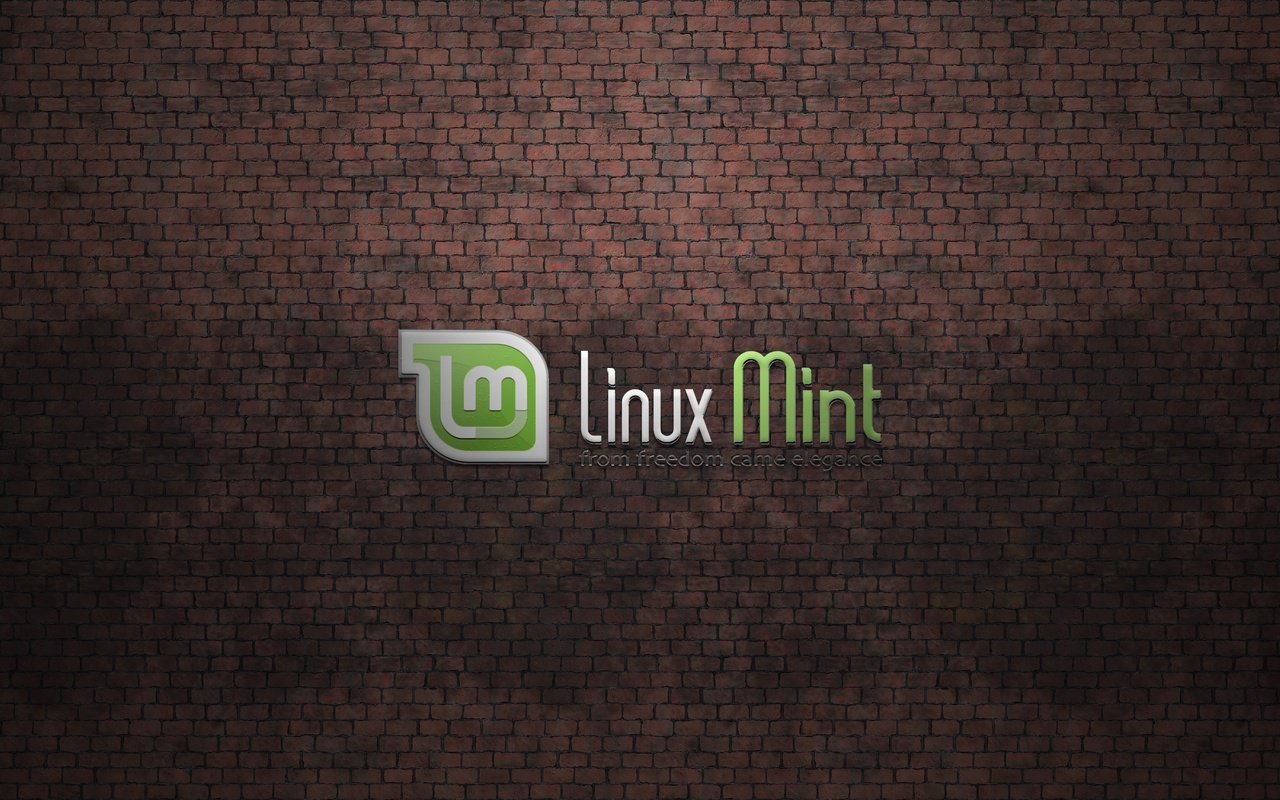 Обои фон, стена, логотип, компьютеры, линукс, линукс минт, background, wall, logo, computers, linux, linux mint разрешение 2560x1600 Загрузить