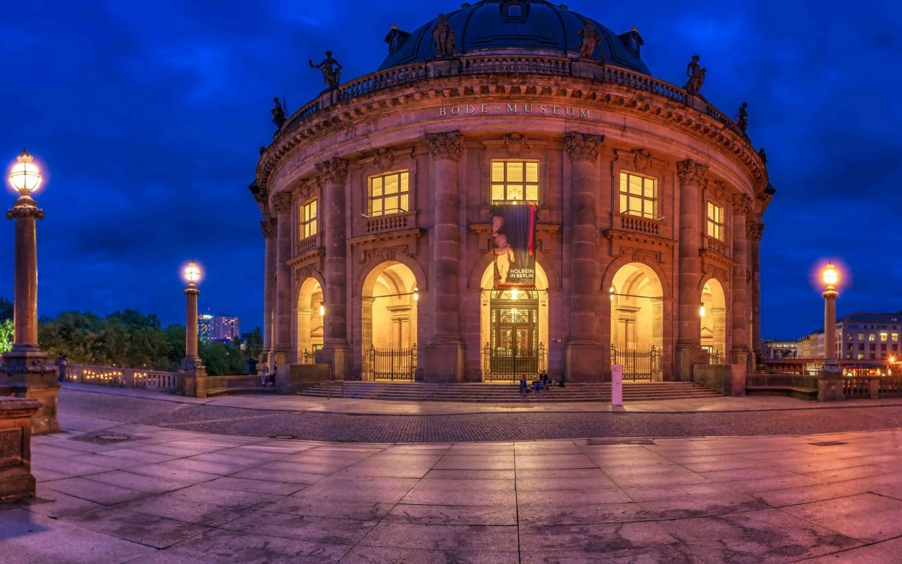 Обои вечер, подсветка, германия, берлин, bode-museum, the evening, backlight, germany, berlin разрешение 1920x1080 Загрузить