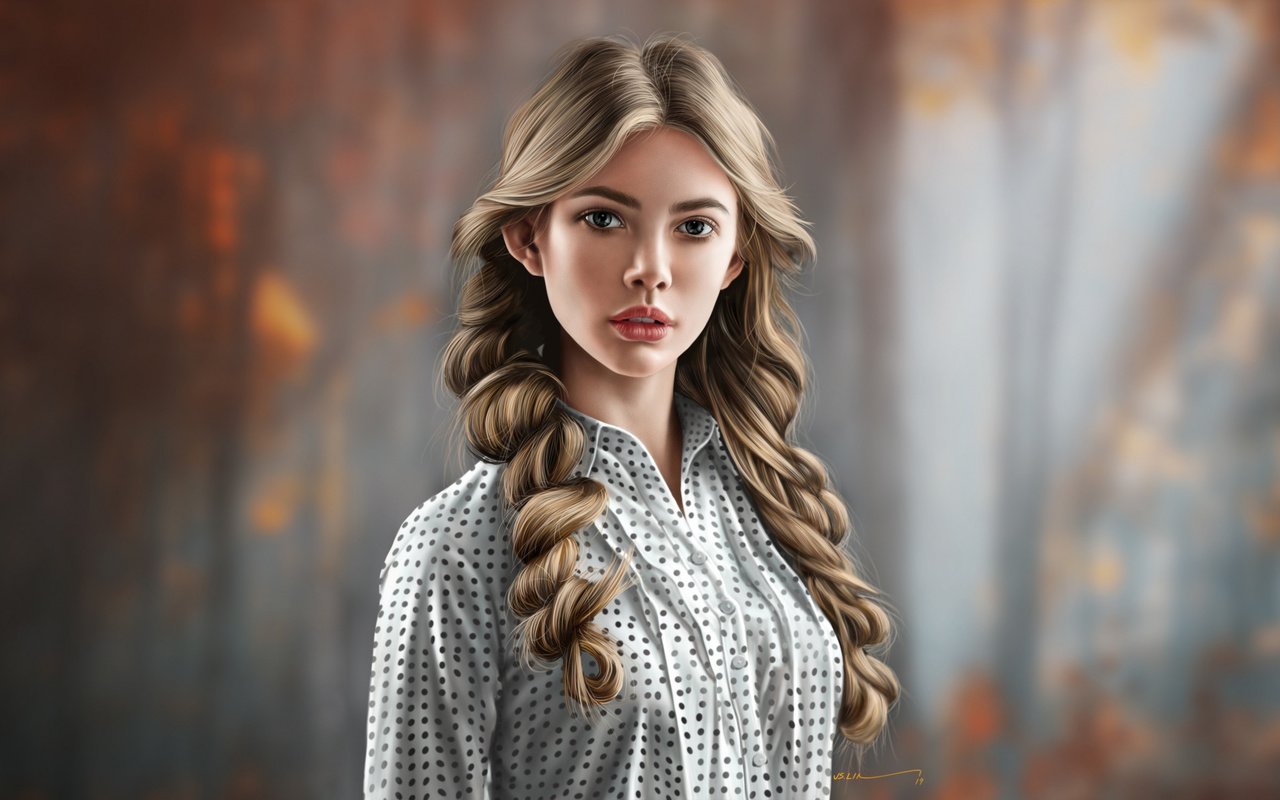 Обои арт, jinsung lim, by jinsung lim, стиль, braided hair, девушка, взгляд, красавица, лицо, локоны, красивая, art, style, girl, look, beauty, face, curls, beautiful разрешение 2112x1188 Загрузить