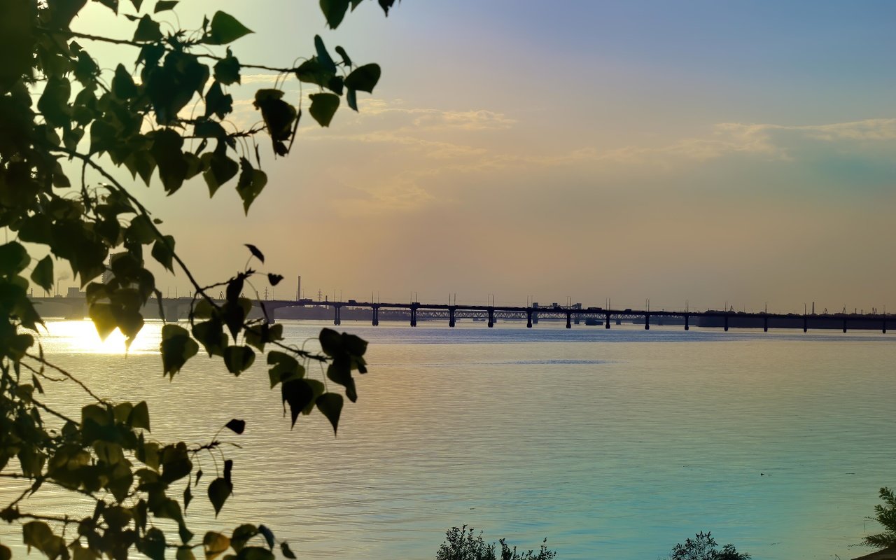 Обои небо, море, горизонт, мост, залив, балтийское море, the sky, sea, horizon, bridge, bay, the baltic sea разрешение 5184x3456 Загрузить